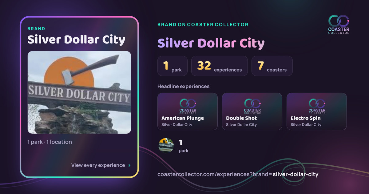 The card for Silver Dollar City, as it appears where the link is posted