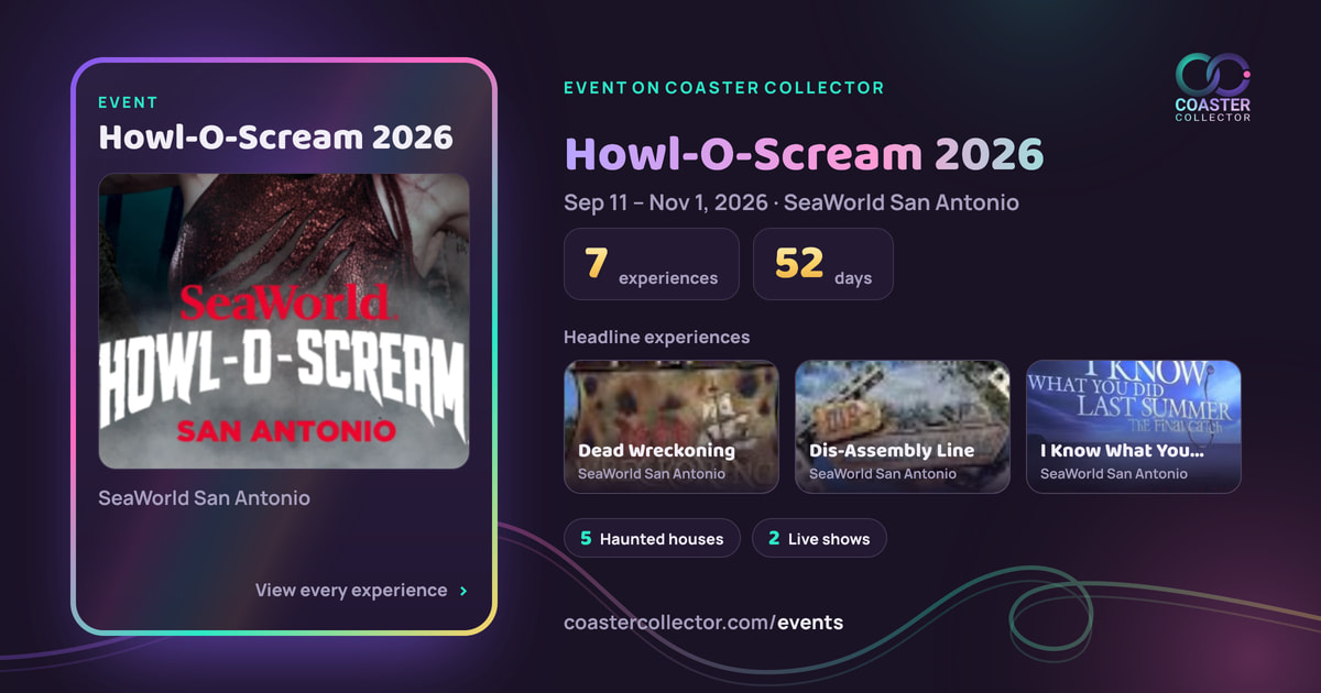 The card for Howl-O-Scream 2026, as it appears where the link is posted