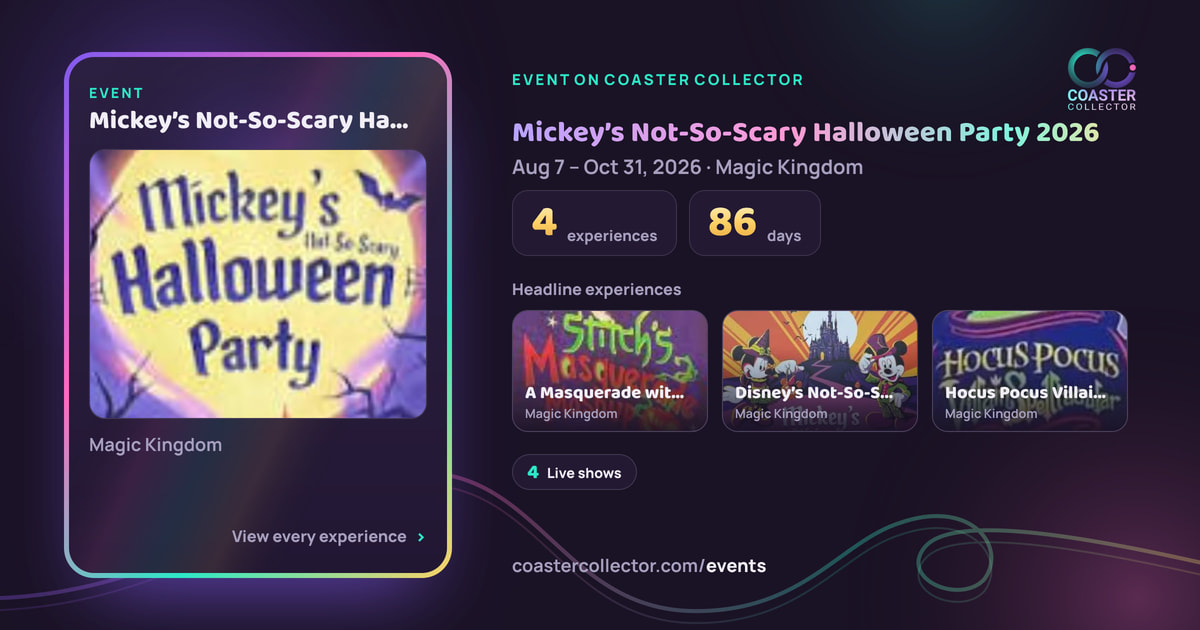 The card for Mickey’s Not-So-Scary Halloween Party 2026, as it appears where the link is posted