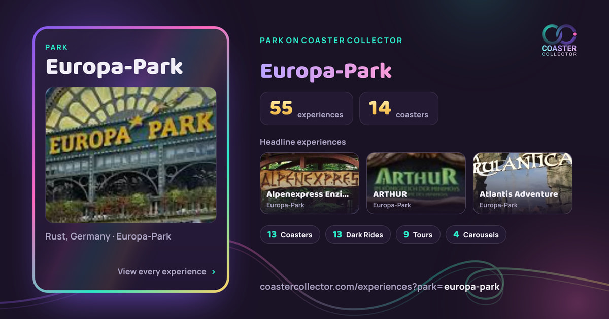 The card for Europa-Park, as it appears where the link is posted