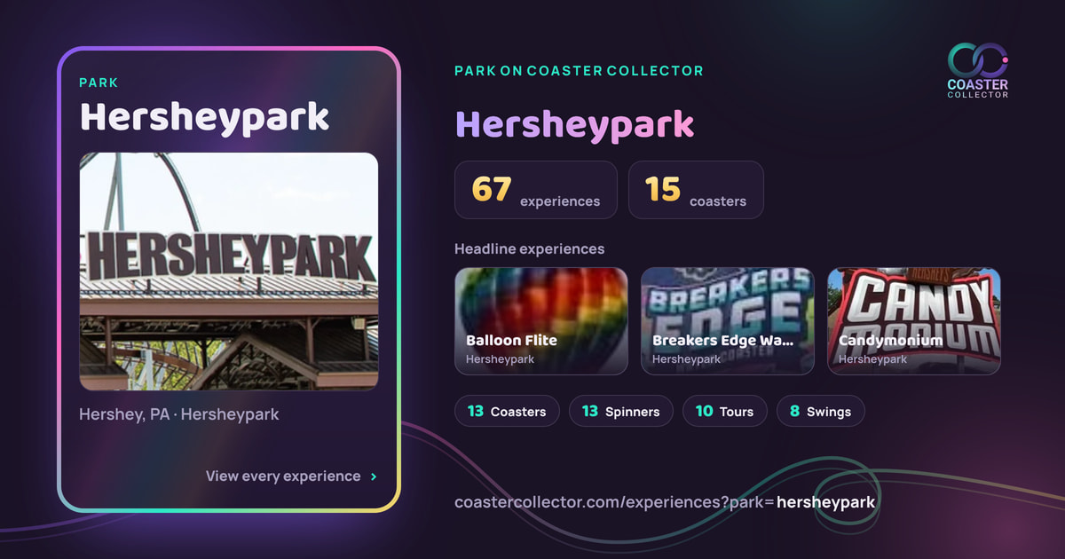 The card for Hersheypark, as it appears where the link is posted