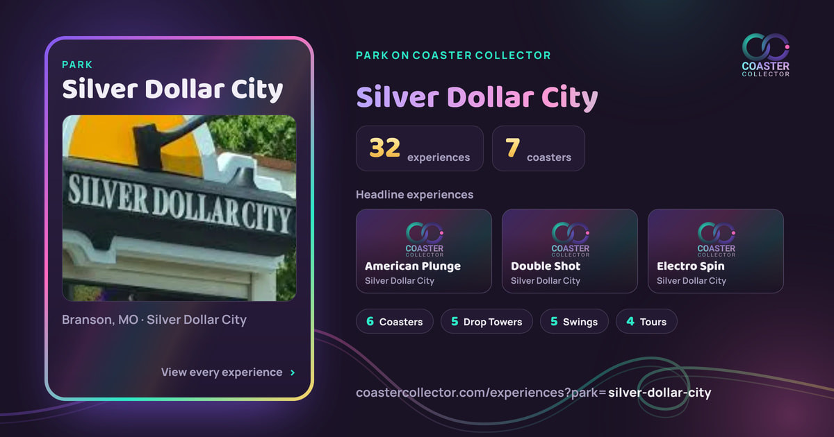 The card for Silver Dollar City, as it appears where the link is posted
