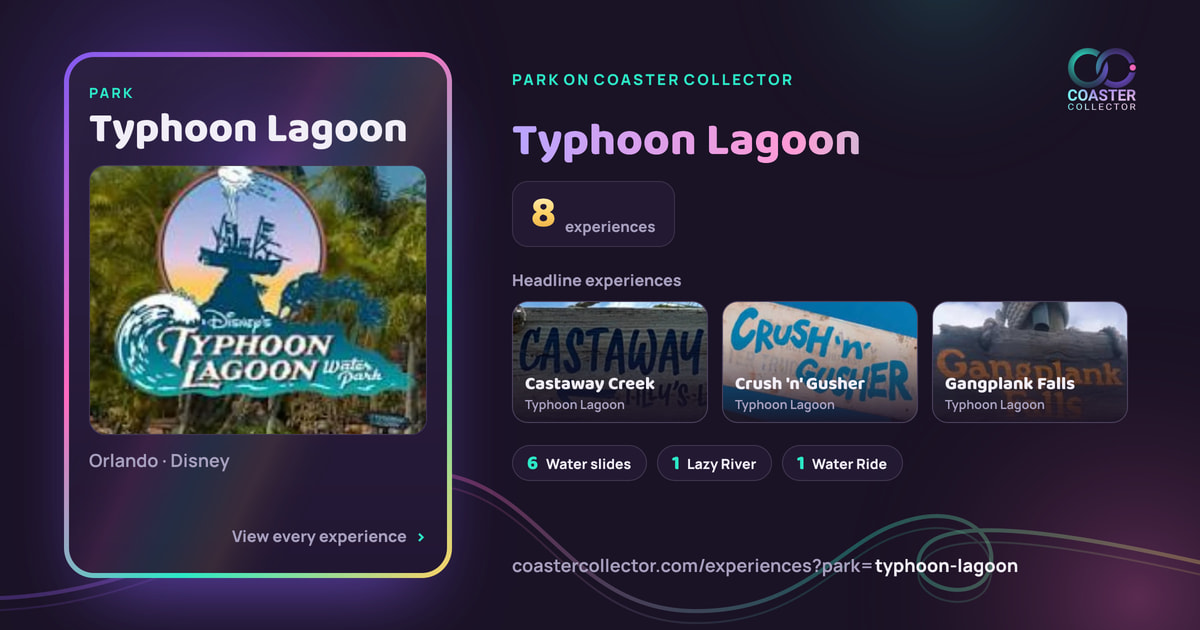 The card for Typhoon Lagoon, as it appears where the link is posted