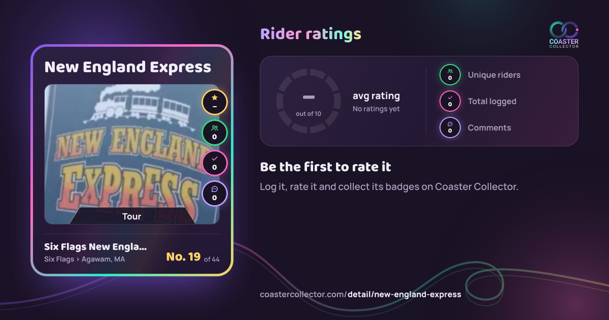 New England Express’s card and rider ratings, as they appear where the link is posted