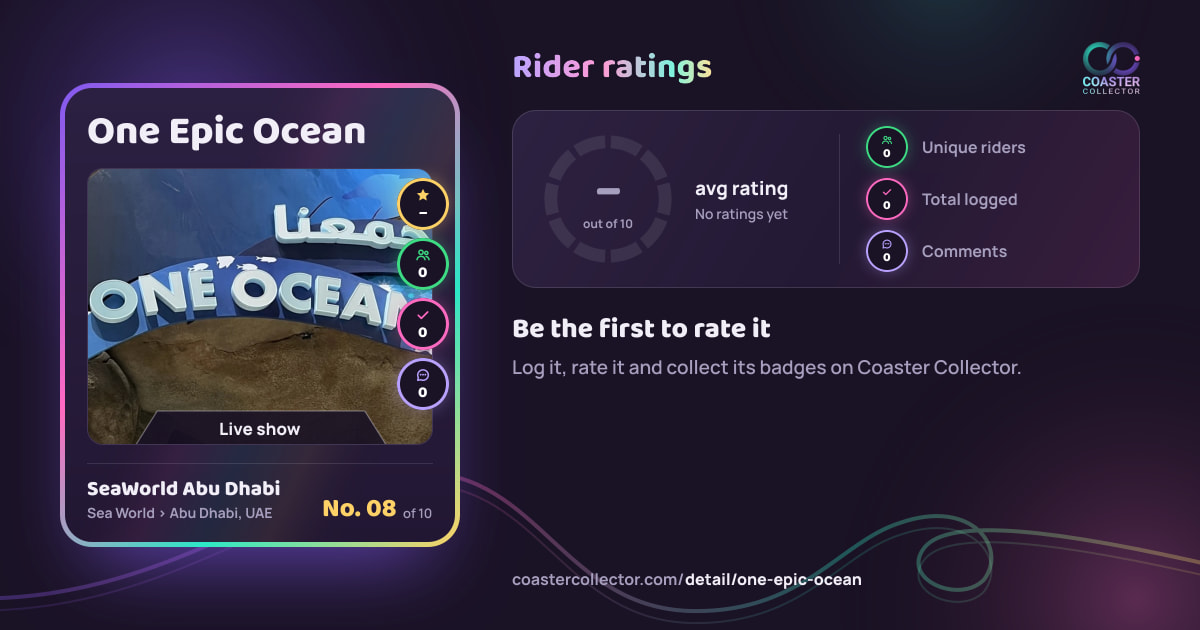 One Epic Ocean’s card and rider ratings, as they appear where the link is posted