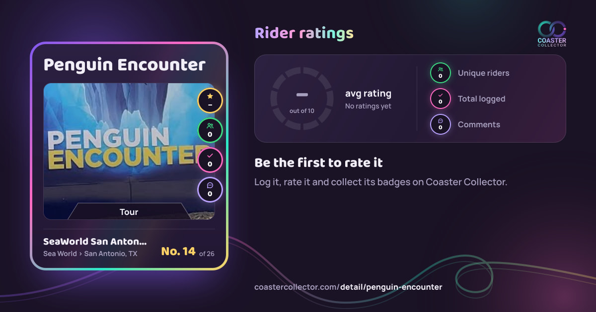 Penguin Encounter’s card and rider ratings, as they appear where the link is posted